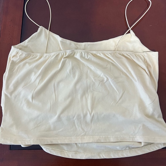 Gaze Pastel Yellow Cotton Tank Top - Picture 2 of 4